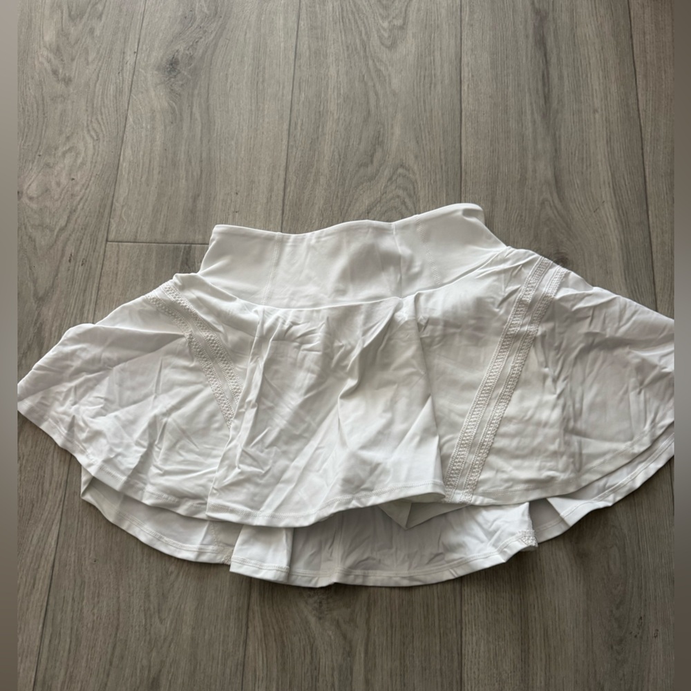 White Ruffled Skort